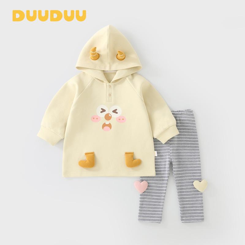 

DUUDUU Little Horn 2025 Весенний комплект для девочек: свитшот и леггинсы 100 cm