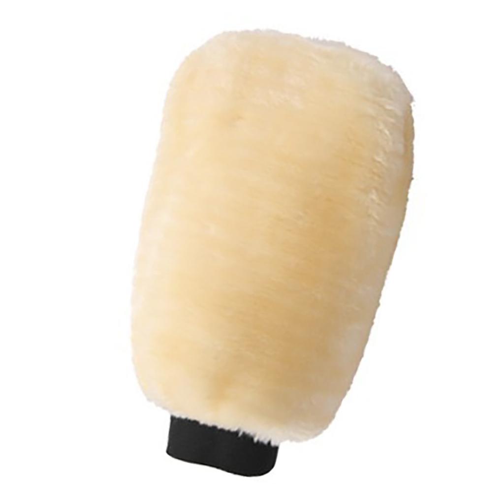 Wool Car Wash Mitt Versatile Gentle Highly Absorbent Double Sided Car Wash Glove for Car Beauty Cleaning