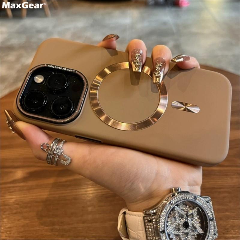 Luxury Hard Laser Magnetic For Magsafe Case For iPhone 16 15 14 Plus 13 12 Pro Max 11 Wireless Charger Matte Ultra-Thin PC Cover