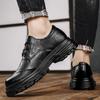 Fashion High Quality Oxford Shoes Men Casual Lace Up Dress Shoes Brand Moccasins Business Shoes Platform Genuine Leather Men Footwear