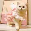 Thin Cat Lace Skirt Solid Color Cat Dog Costume Cute Cat Princess Dress