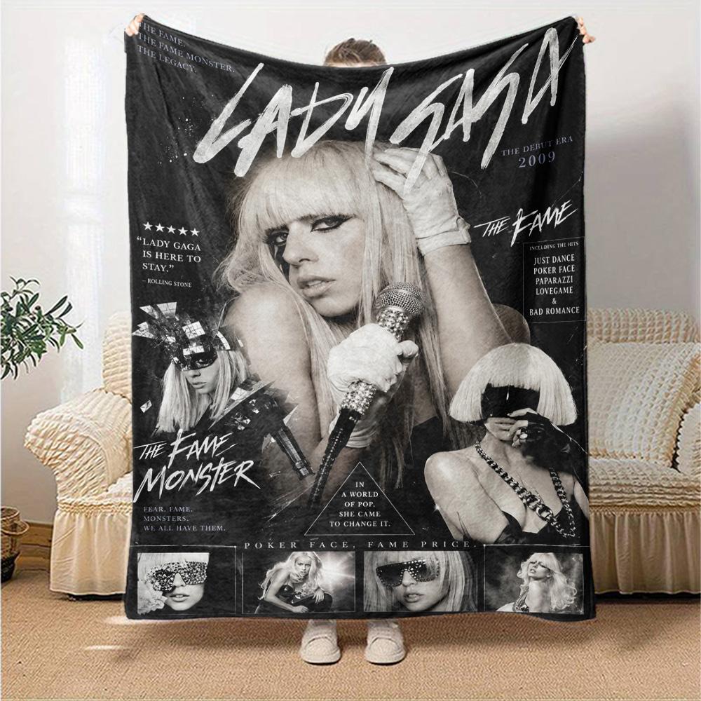 Gaga Print Flannel Blanket High Quality Warm Comfortable Cover for All Seasons Perfect for Gifts Home Decor