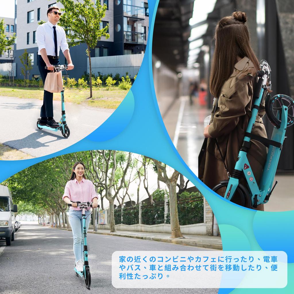 Kickboard Scooter for Kids and Glowing LED Kickboard for Adults and with Handle Three Level Entrance for and Blue Adults, Tires, Children, Foldable,