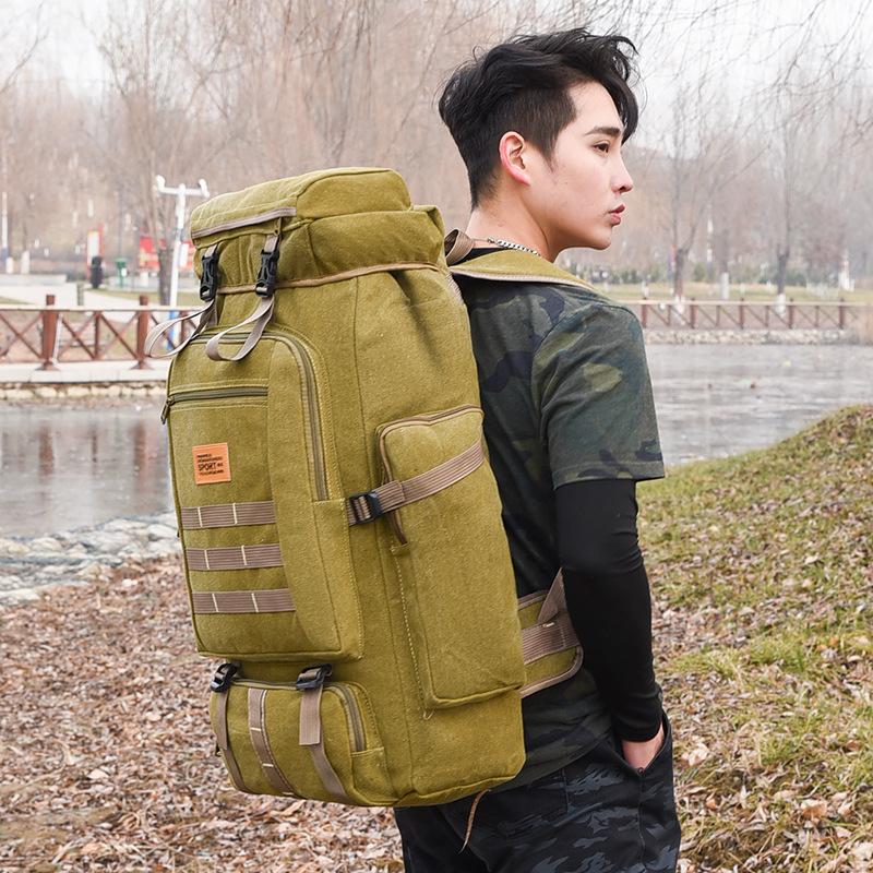 SCIONE 80L Velkokapacitní Vodotěsný Turistický Batoh Volnočasový Taktický Batoh Outdoorový Sportovní Cestovní Batoh