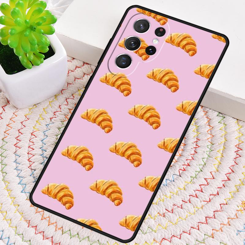 Bakery Croissant Phone Case for Samsung Galaxy Note 10 Pro S26 Ultra S23 S24 FE S25 S21 S22 PLUS Shockproof Cove