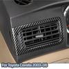 2003-06 2x ABS Carbon Fiber Console L&R Air Outlet Vent Trim For Toyota Corolla