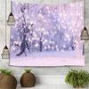 Snowy Pine Forest Tapestry for Living Room and Bedroom Wall Decor - Soft and Cozy Home Decor with Easy Installation