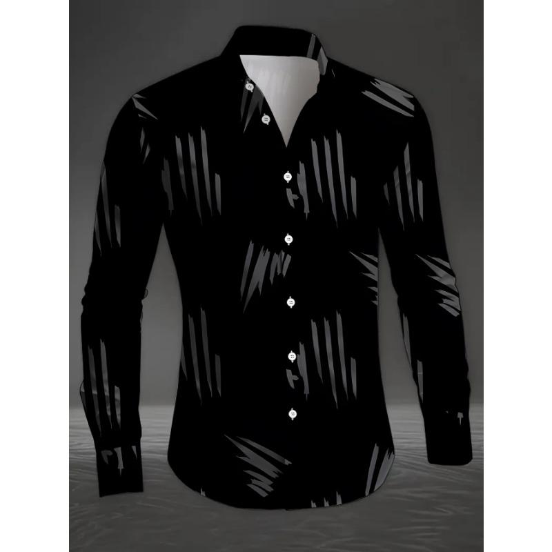 Casual shirt, comfortable and versatile digital printed long-sleeved shirt