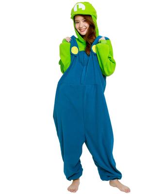 Velo de personagem SAZAC Kigurumi Super Mario Luigi