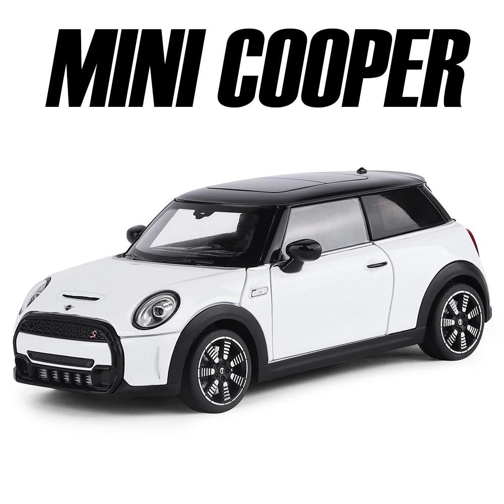 1:24er Maßstab MINI COOPER 325LI Modell Spielzeugautos Legierung Druckguss Türen Öffnen Stoßdämpfung Rückzieher Gummireifen Schmuck Fahrzeuge