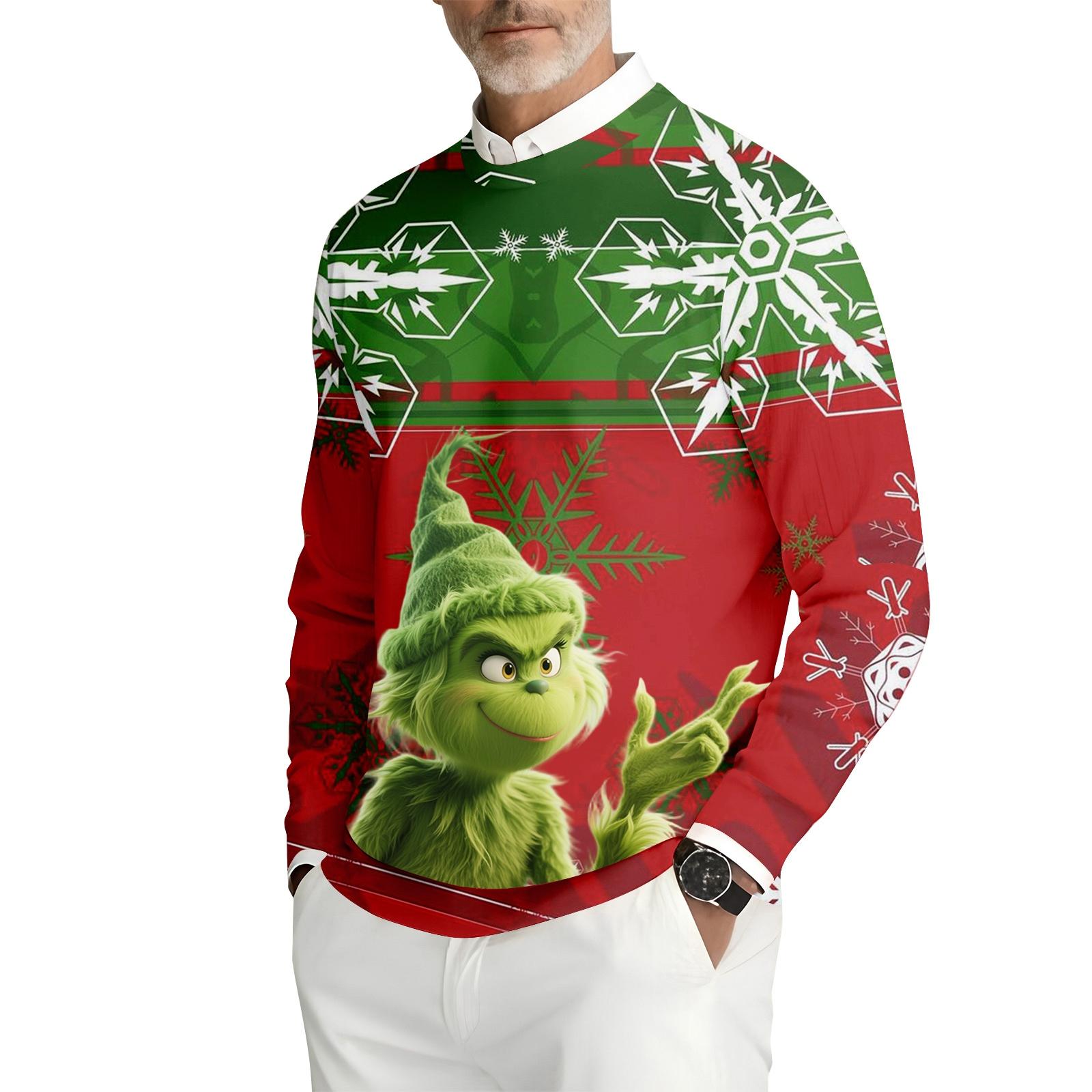 

Мужская толстовка с круглым вырезом и длинными рукавами из рубчатого трикотажа XL арбуз красный