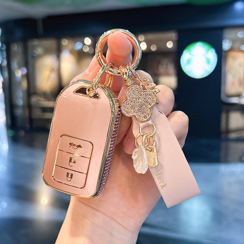 Car Key Case Cover Shell For Honda Crv Civic Accord Xrv Vezel Hiroshi Fit  Urv Crider Envix Inspire Cars Accessories Car Key Bag