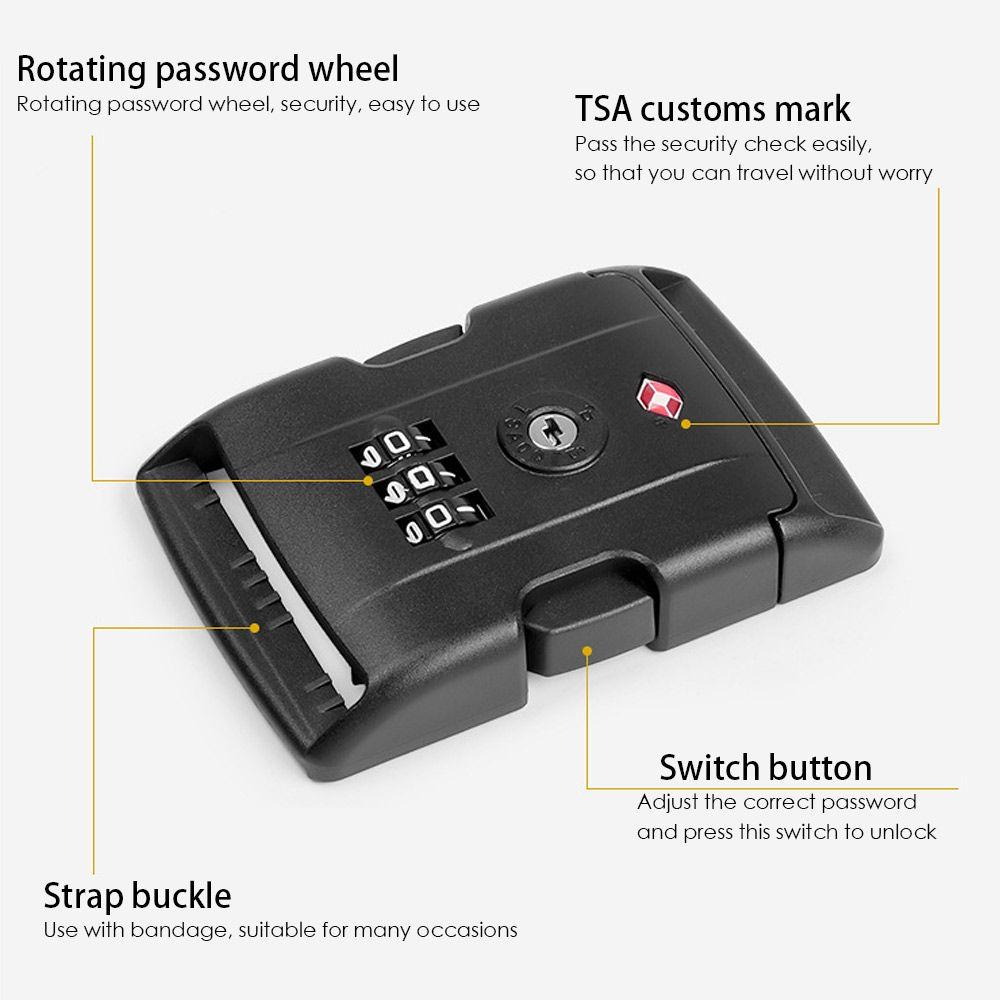 Padlock Weatherproof Protection Security TSA Customs Lock 3 Digit Combination Lock Anti-theft Safely Code Lock