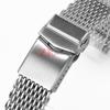 Luxury Stainless Steel Watch Bracelet 4.0 Thicken Shark Mesh Strap 18mm 20mm 22mm for Seiko Solid Adjustable Buckle Watch Band