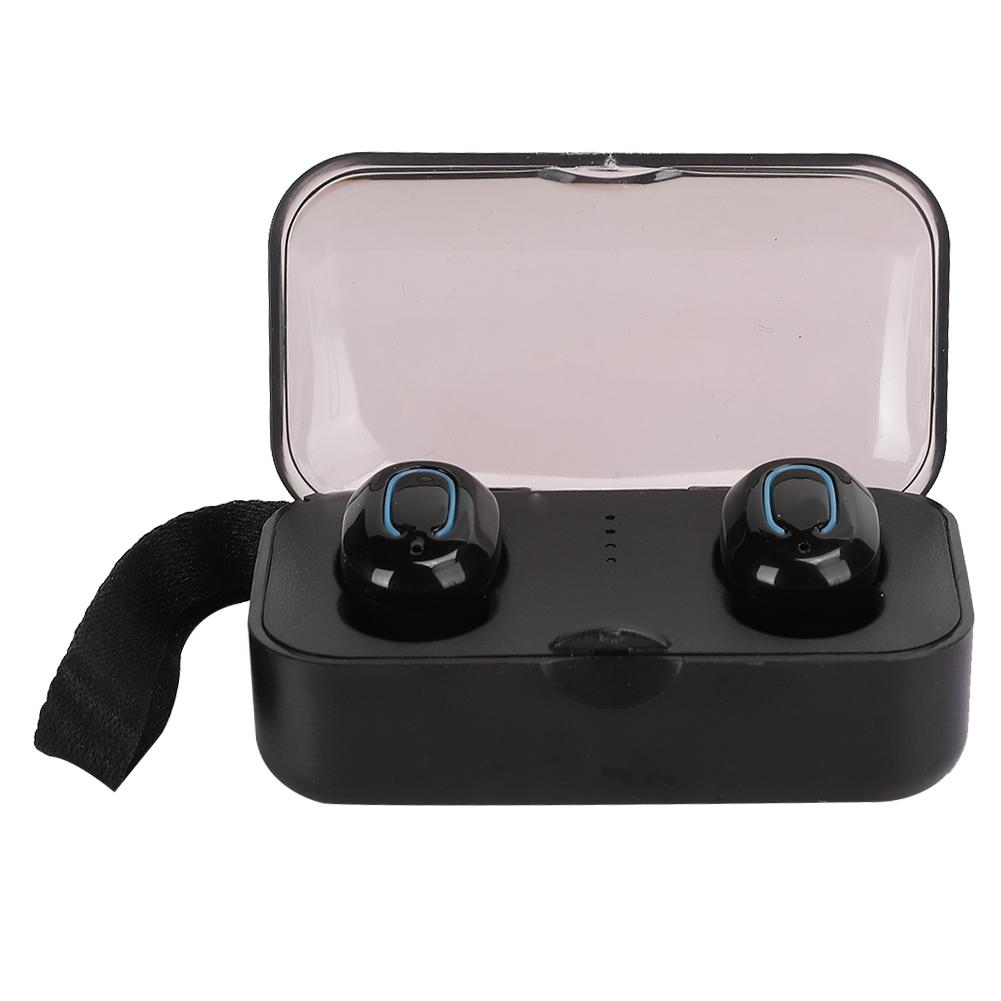 TI8S Wireless Bluetooth Earphones Portable Mini Sports Headsets with Charging BoxBlack