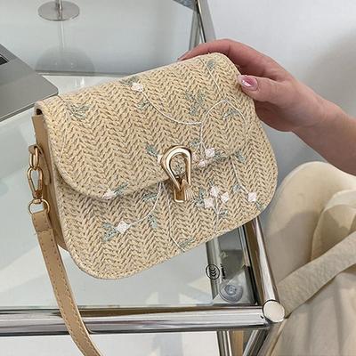Fashion Women Girls Straw Bag Casual Cute Handbag Shoulder Bags Crossbody Bags Summer Sports Accessories