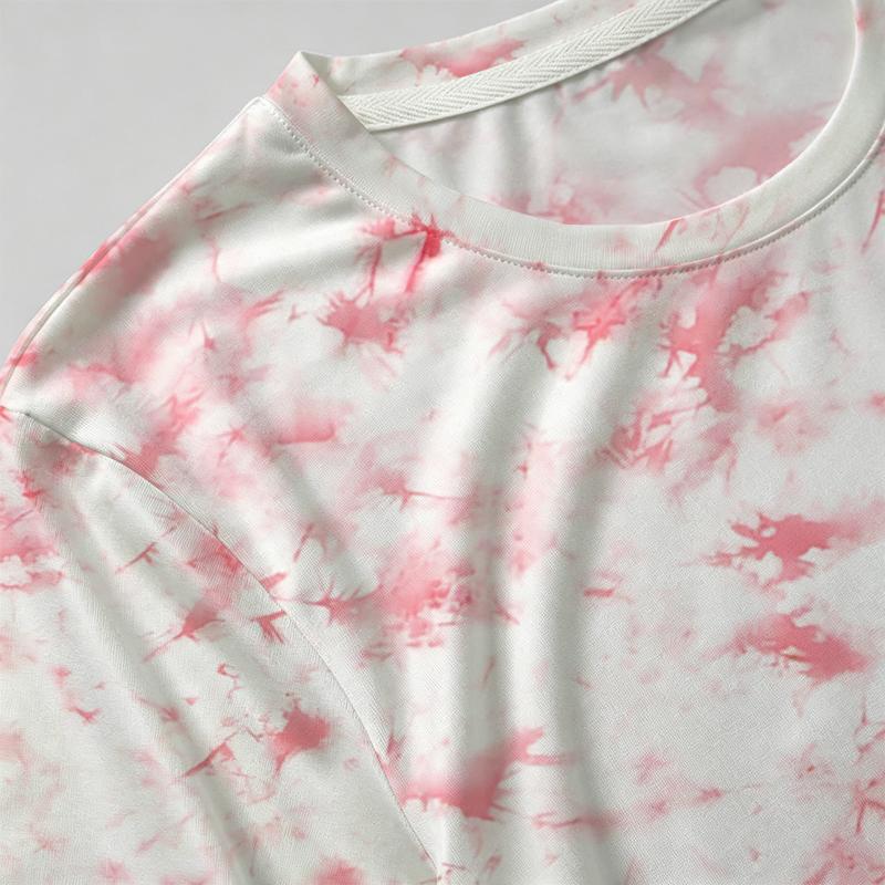 Women's Tie Dye T-Shirt - Minimalist Streetwear, Soft Comfortable Fabric, Versatile Simple Style for Daily Casual & Date Night Outfits