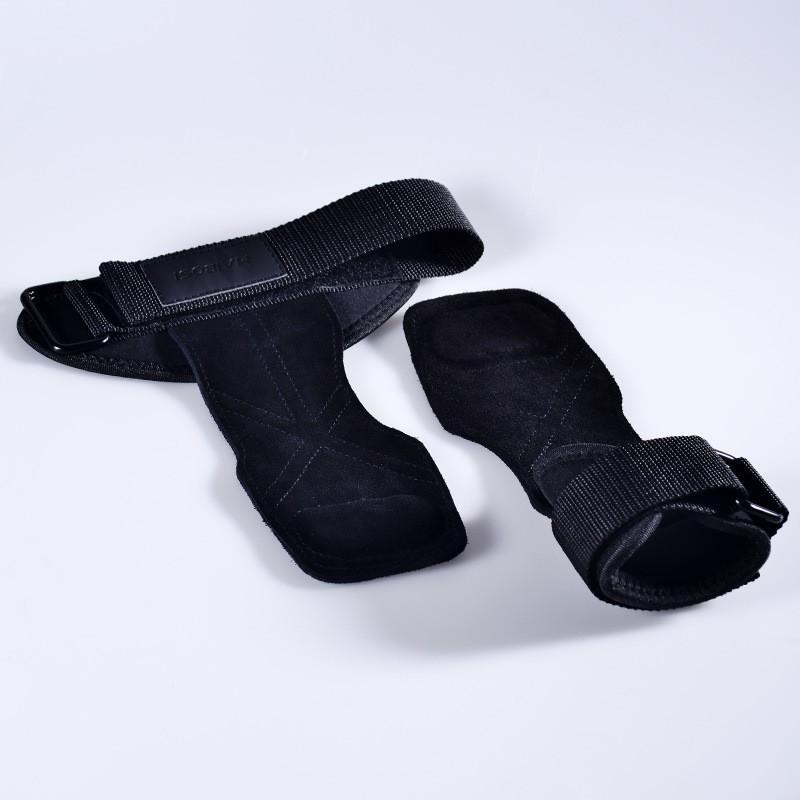 Weightlifting Grip Straps With Leather Palm Protection Deadlift Pull-ups Barbell Training Unisex Gym Gloves