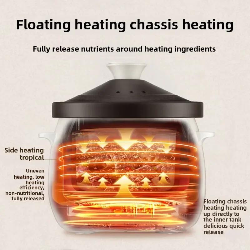 For  Electric Stewpot 3L Purple Sand Pot with Multiple Functions and Hot Pot DG30E203 220V