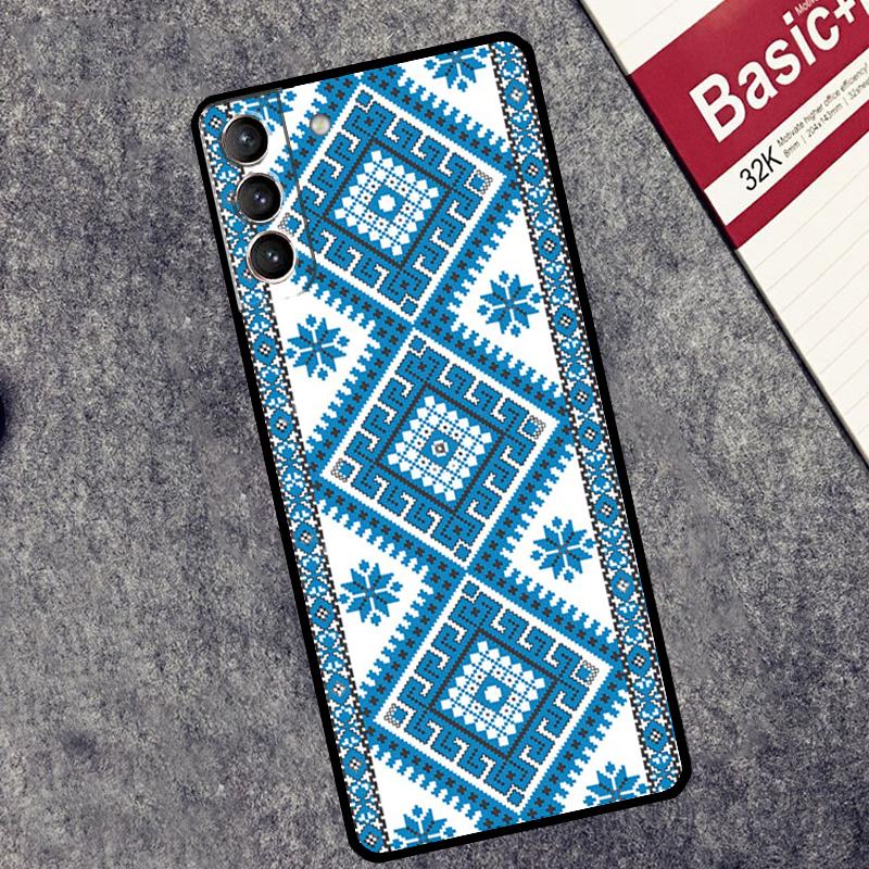 Ukrainian Pattern Case For Samsung Galaxy S24 S26 Ultra S10 S20 S21 S22 S23 Plus S25 FE S25 Ultra Cover Coque