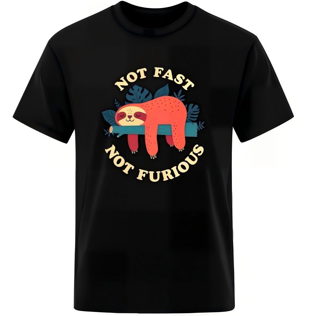 Not Fast Not Furious Sloth Graphic T-Shirt