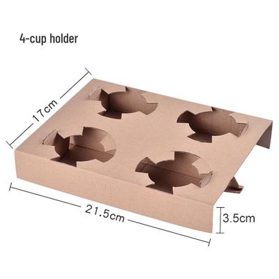 Disposable 4-Cup Drink Carrier Tray