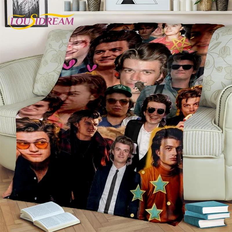 HD Printing Joe Keery Actor Blanket,Soft Throw Blanket for Home Bedroom Bed Sofa Picnic Travel Office Rest Cover Blanket Kids