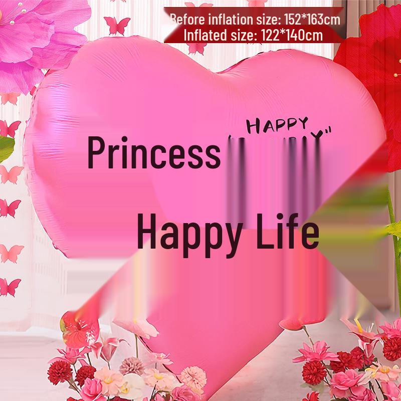 Xiaohongshu Qixi Festival Giant Heart Proposal Balloons - City Check-in Landmark Decorations