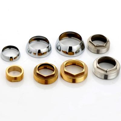 35/40mm Faucet Spool Gland Kitchen Basin Faucet Fitting Shower Fixing Cap Copper Cover Bowl Decorative Cover