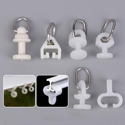 20Pcs Plastic T-shaped Track Plastic Buckle Bead Curtain Track Hook Window Decoration Hardware Accessories