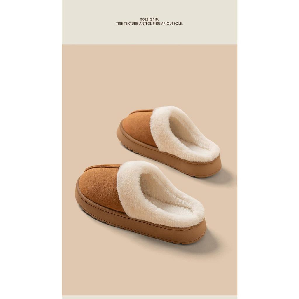 Same Color Couple's Home Shoes for Men and Women, Gentle Companionship for Winter Home, Soft Plush Upper, and Comfortable Memory Sponge