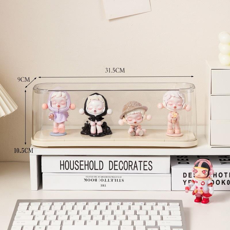 

Витрина для мелочей, витрина для блайнд-боксов, коробка для хранения ручных кукол, настенный шкафчик для украшений Cream White [Single Layer