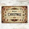 Vintage Santa Claus Metal Tin Sign Wall Art Christmas Rustic Holiday Decor Indoor Outdoor 11.9x7.9 Inch 2D Flat