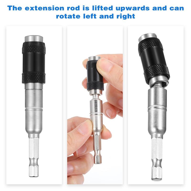 1/2PCS Drill Bit Extension Magnetic Drill Bit Holder Pivot Flexible Impact Screwdriver Bits Holder for Narrow Spaces or Corners