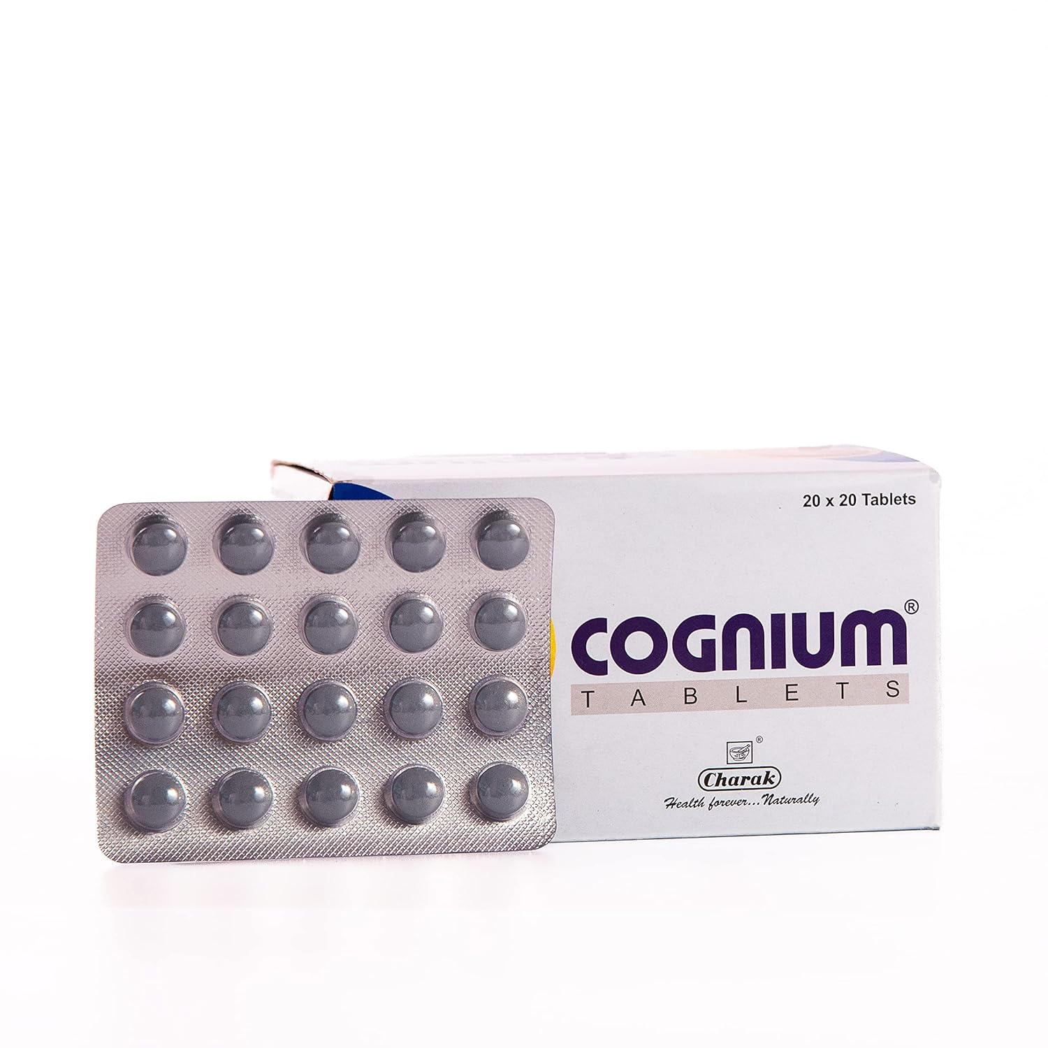 

Charak Pharma Cognium Tablet For Memory, Focus and Concentration | Reduce Stress and Promote Brain Health - 20 Tablets
