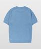 MANNERGRAM Upw Washable Cotton Round Short Sleeve Knit Cameo Blue