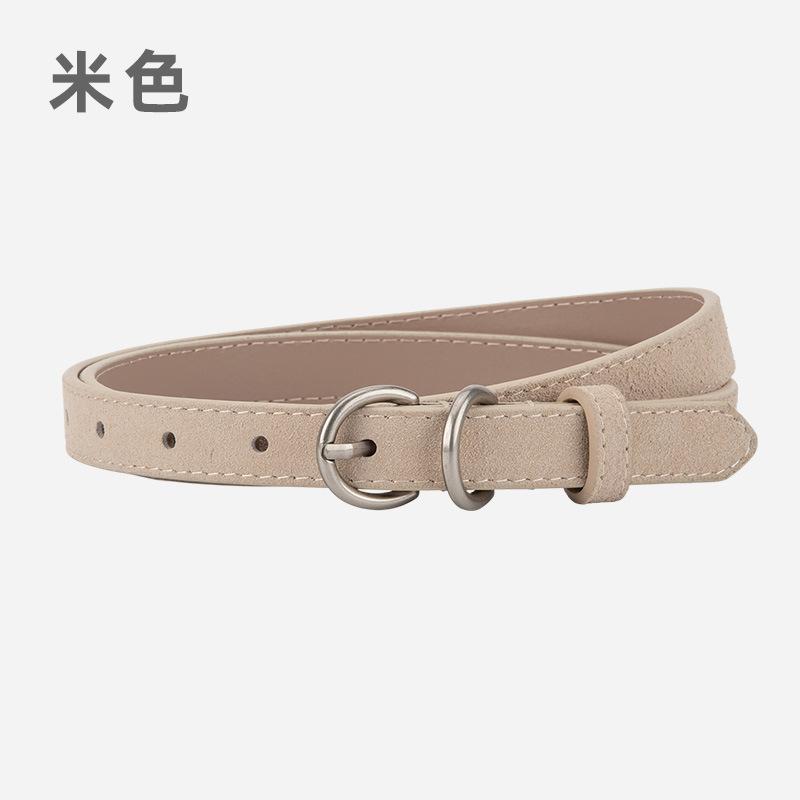 Belt Matte Leather Pin Buckle Belt, Women's Fashion Simple and Versatile Belt