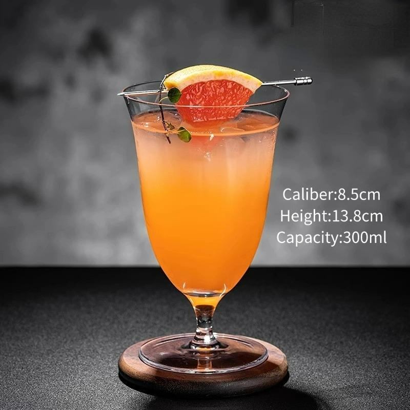 

Japanese Ultra-thin Cocktail Glasses Cup,Carved Glass Goblet,Reverse-mouth Martini Juice Glasses,Short-foot Champagne Cups 1pc