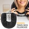 Extra Luggage Stuffable Travel Pillow Velvet U-Shapes Pillow Neck Pillow Storage Bag  Home
