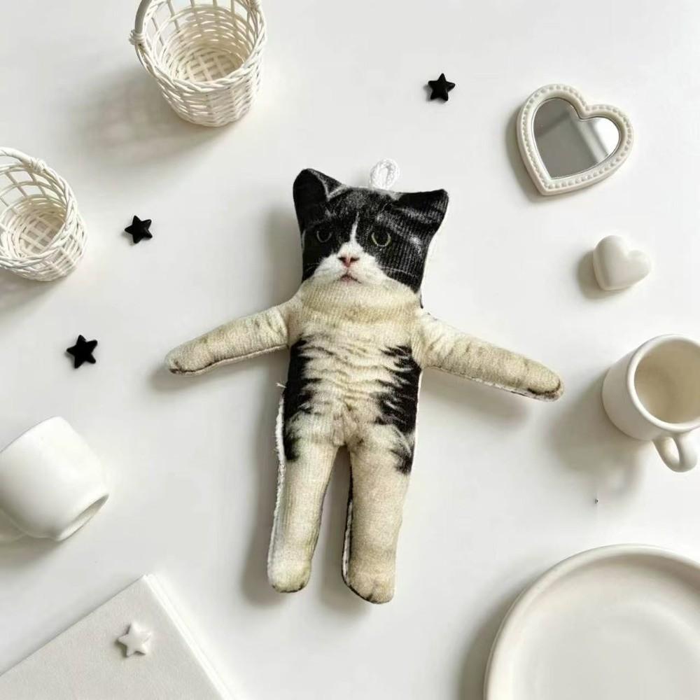 Wire Skeleton Abstract Twist Keychain Animal Figure Funny Cat Toy Kawaii Dog Pendant Doll Children