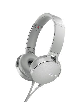 Sony Hovedtelefoner dyb bas model Foldbar med fjernbetjening og hvid W MDR-XB550AP mikrofon, MDR-XB550AP