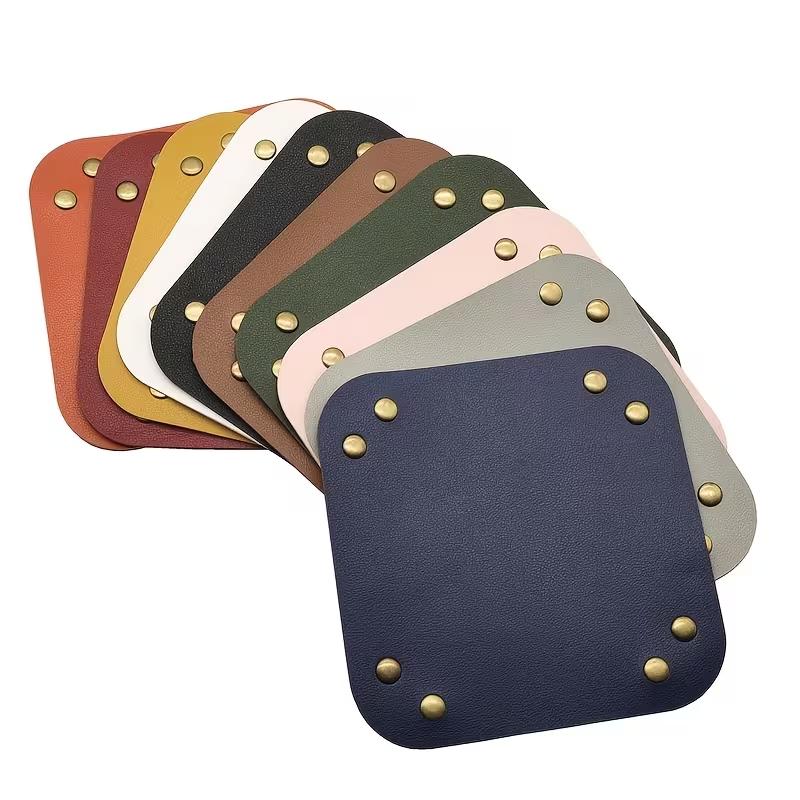 1PC 20x20cm Key Leather Valet Tray Nightstand Jewelry Holder Box for Men Desktop Sundries Box for Dice Phone Sunglasses Catch Al
