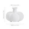 Pumpkin Ceramic Vase White High Art Flower Arrangement Hydroponic Container Living Room Dining Table Ceramic Vase Home Ornament
