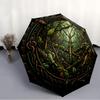 Forest Insect Circle pattern umbrella, portable and foldable design, 8 ribs, a casual accessory for Halloween, Christmas, and birthday gifts.