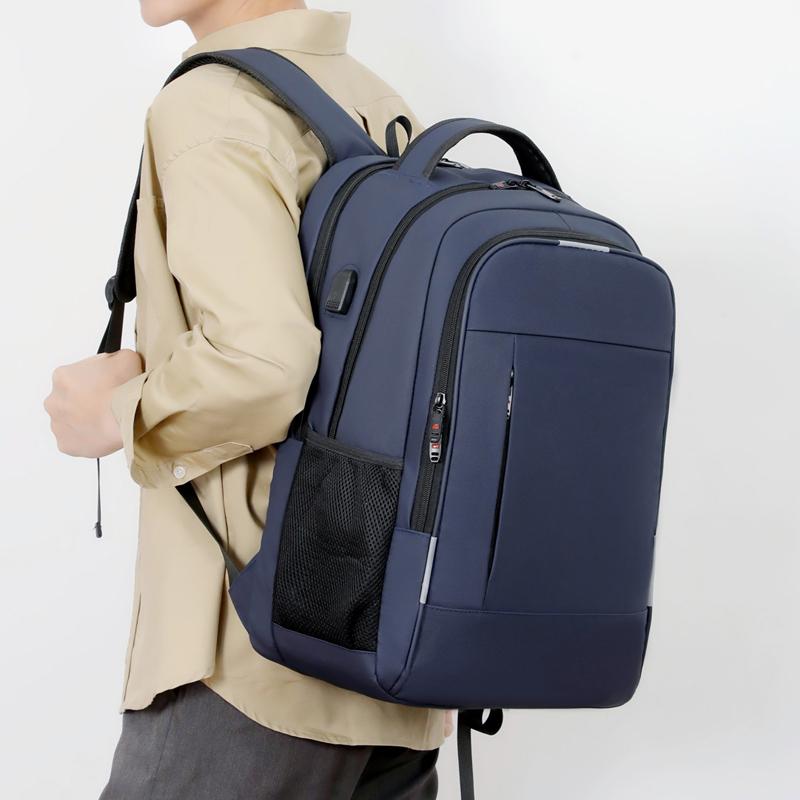 Fashionable Large Capacity Men Business Backpack Travel Double Strap Computer Bag High School Bags Teen College Student Backpack