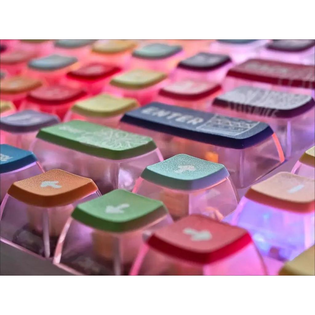 Rainbow Keycaps 116Key PBT Keycap Cartoon Anime Keycap pentru ASA Pudding Profile Mechanical Keycap