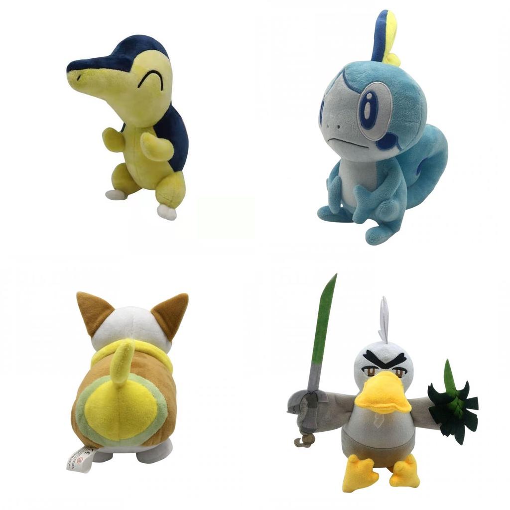 Pokmon Sword And Shield Plush Toy Set Flaming Bunny Teary Lizard And Knocking Monkey Cartoon Stuffed Animals