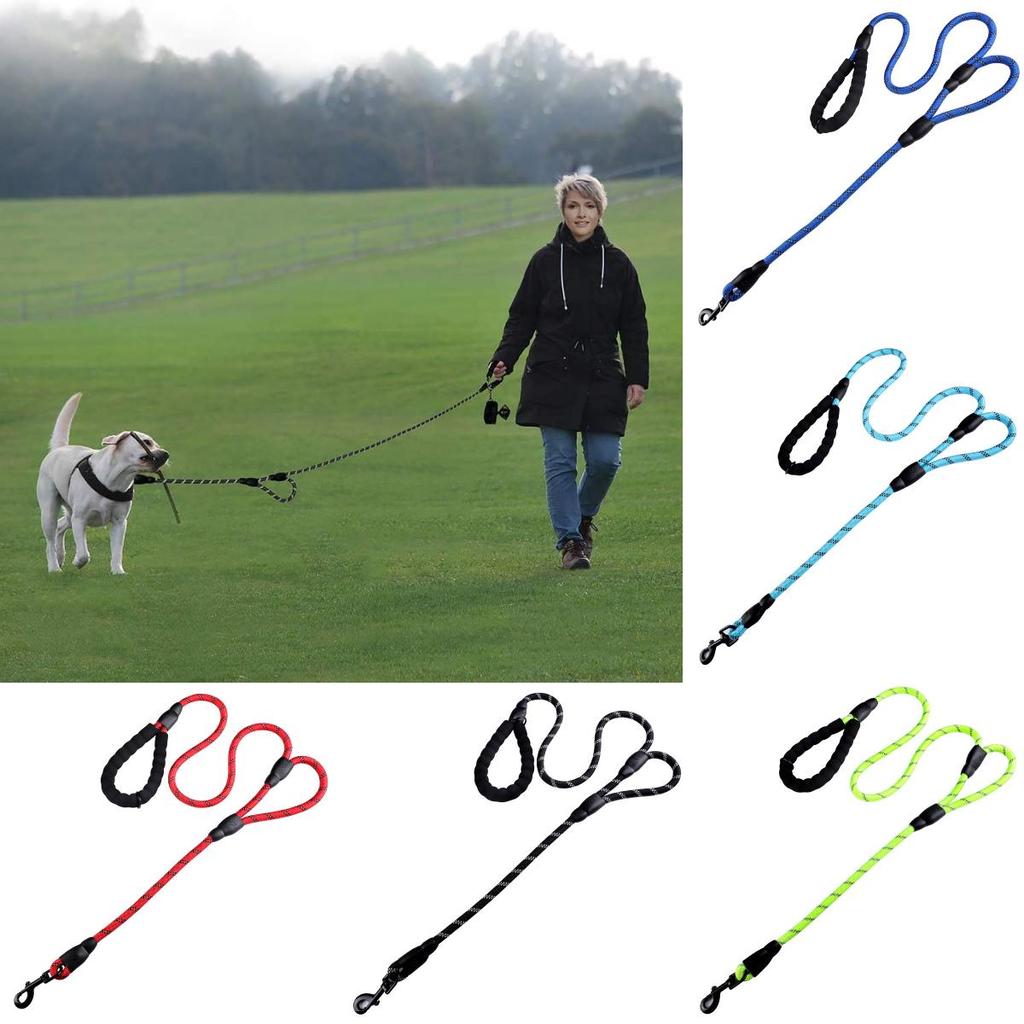 Pioneer Rope Petcore Dog Leash Traffic Padded Two Handle Heavy Double Reflective