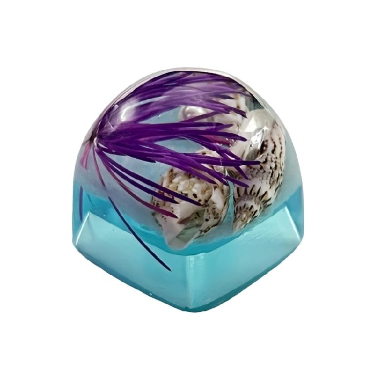 Clear Keycaps Featuring Underwater And Ocean Creature Pattern For Mechanical Keyboards Switches Decoration