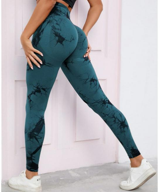 Seamless Tie-Dye High Waist Yoga Leggings - Butt Lift & Tummy Control